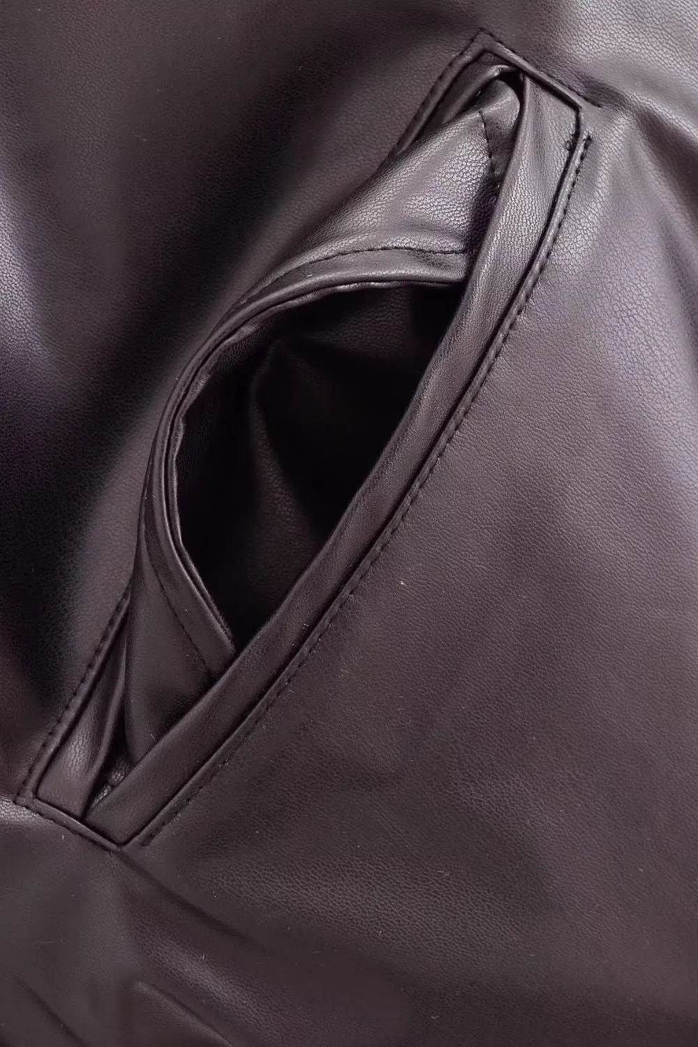 'Harper' Faux Leather Relaxed Jacket