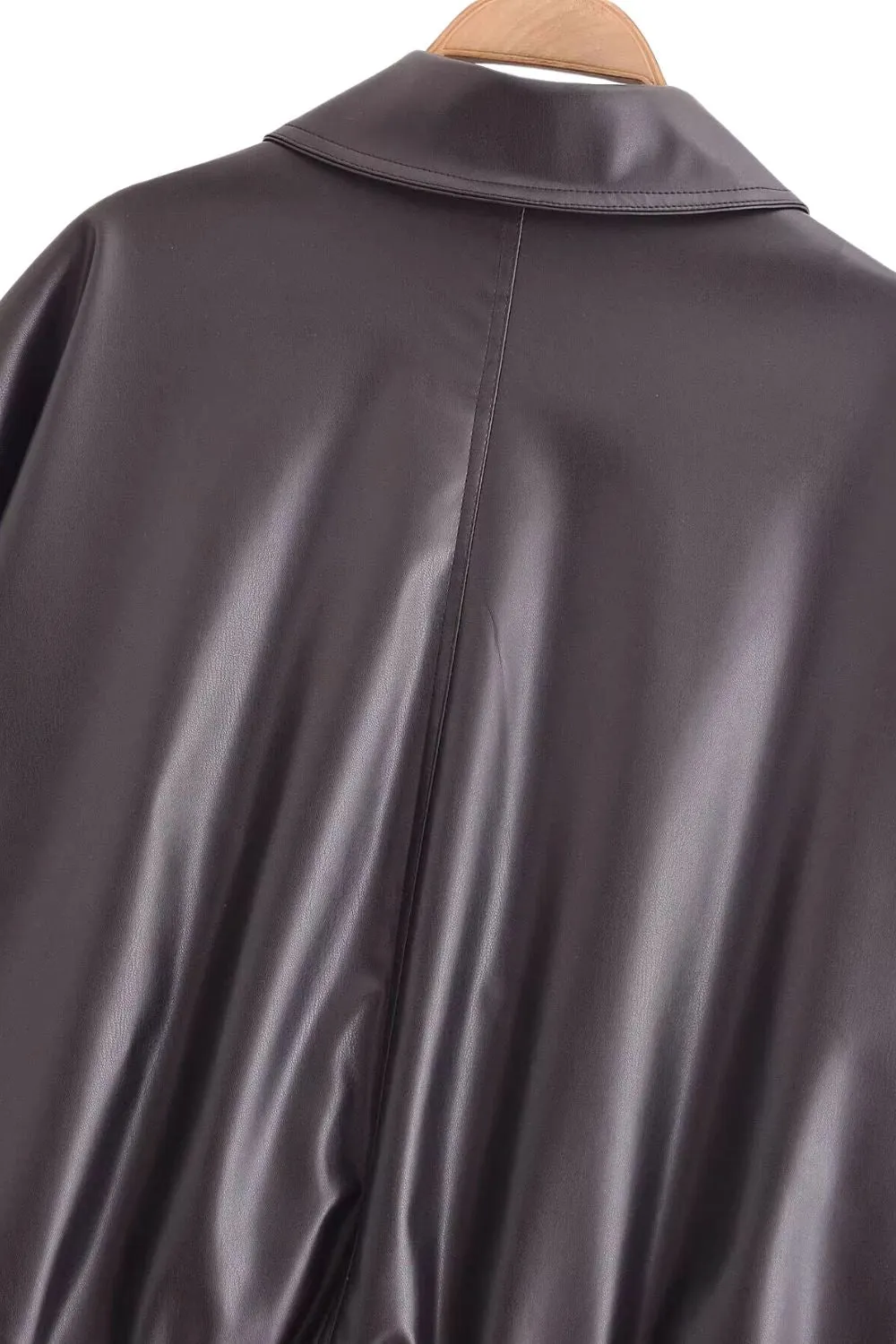 'Harper' Faux Leather Relaxed Jacket