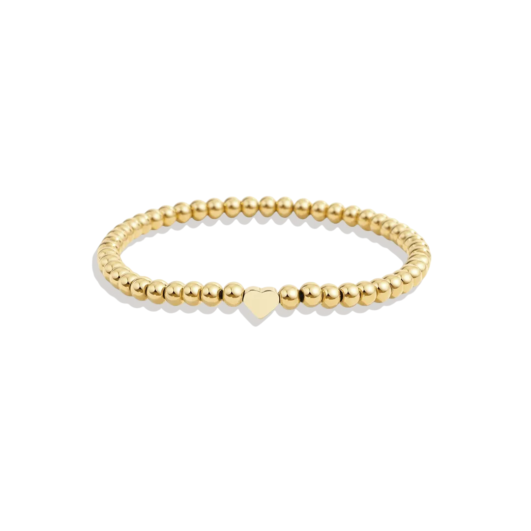 Heart Beaded Stacking Bracelet