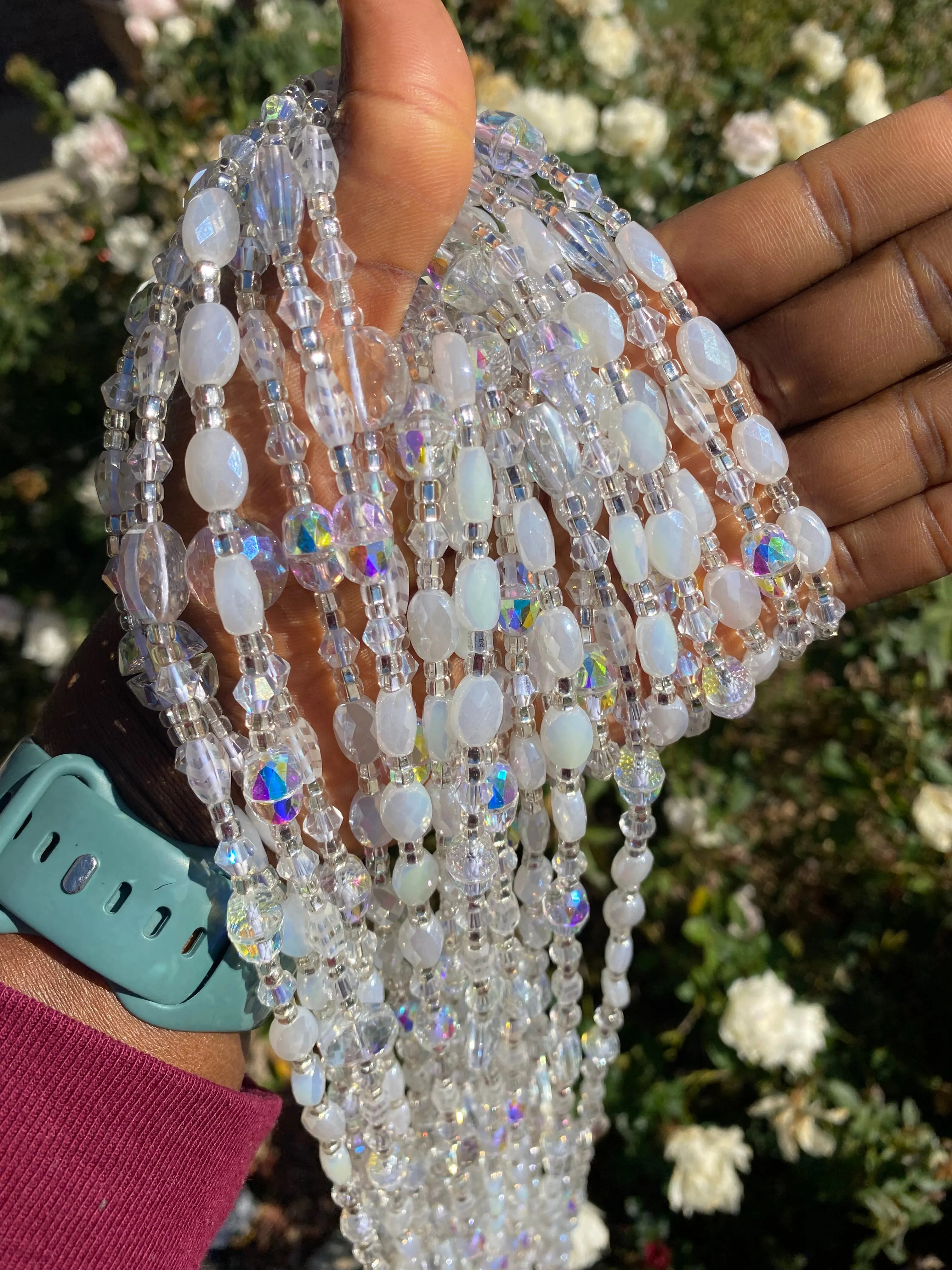 Heavens Dew-  Bridal- Luxury Crystal Waistbeads, waistbeads for brides, WaistBeads for new Beginnings or fresh Start