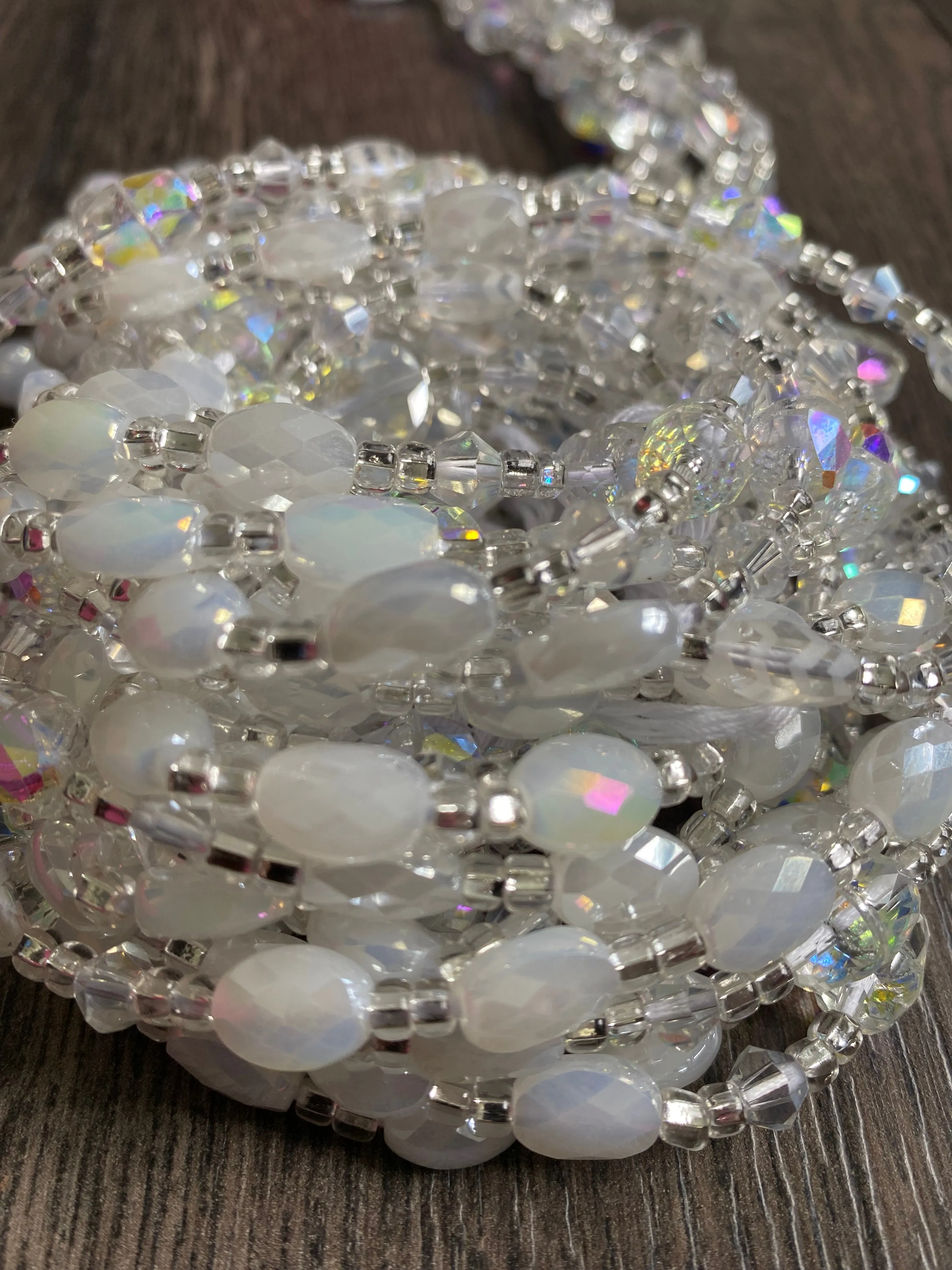 Heavens Dew-  Bridal- Luxury Crystal Waistbeads, waistbeads for brides, WaistBeads for new Beginnings or fresh Start