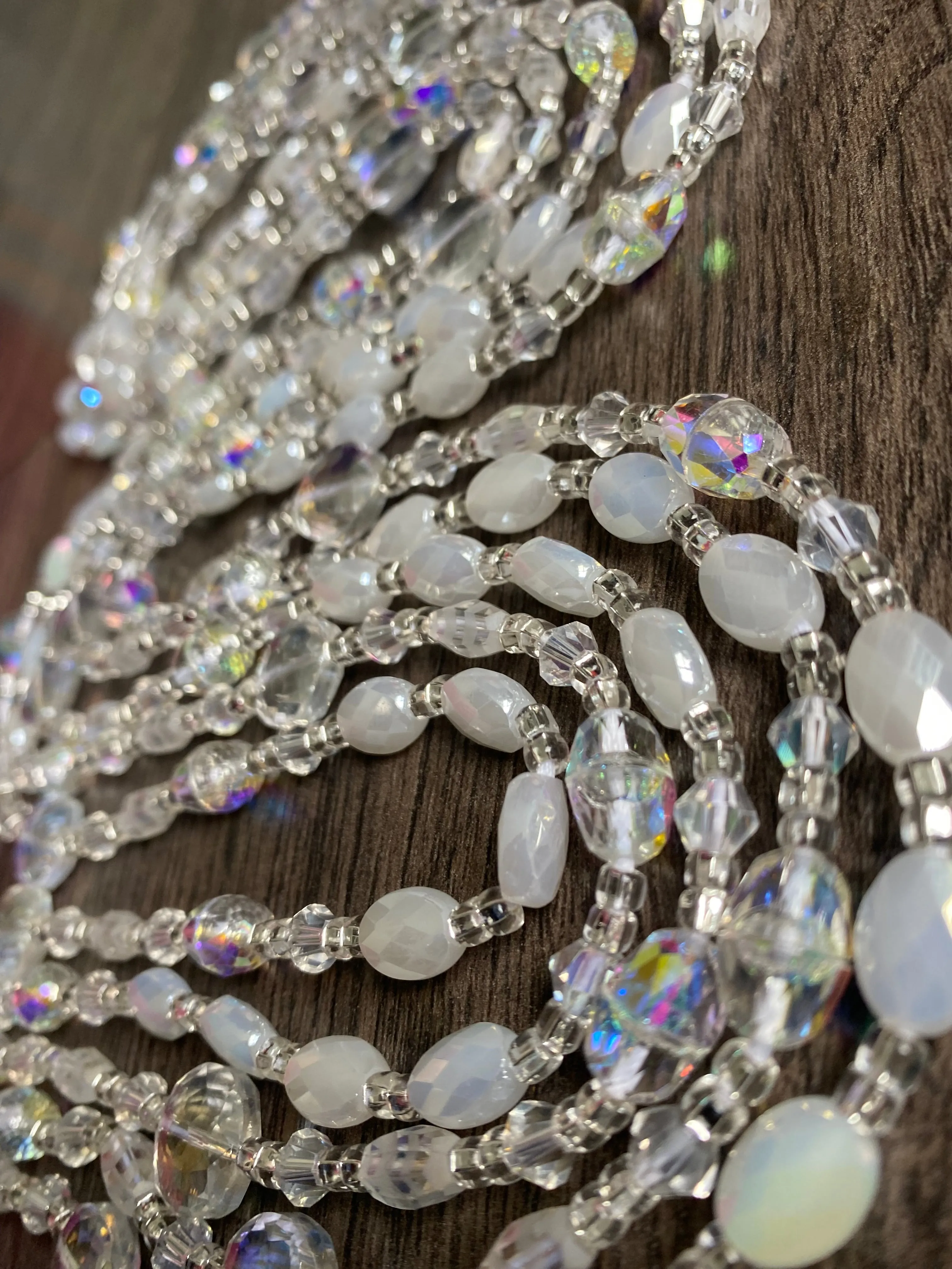 Heavens Dew-  Bridal- Luxury Crystal Waistbeads, waistbeads for brides, WaistBeads for new Beginnings or fresh Start