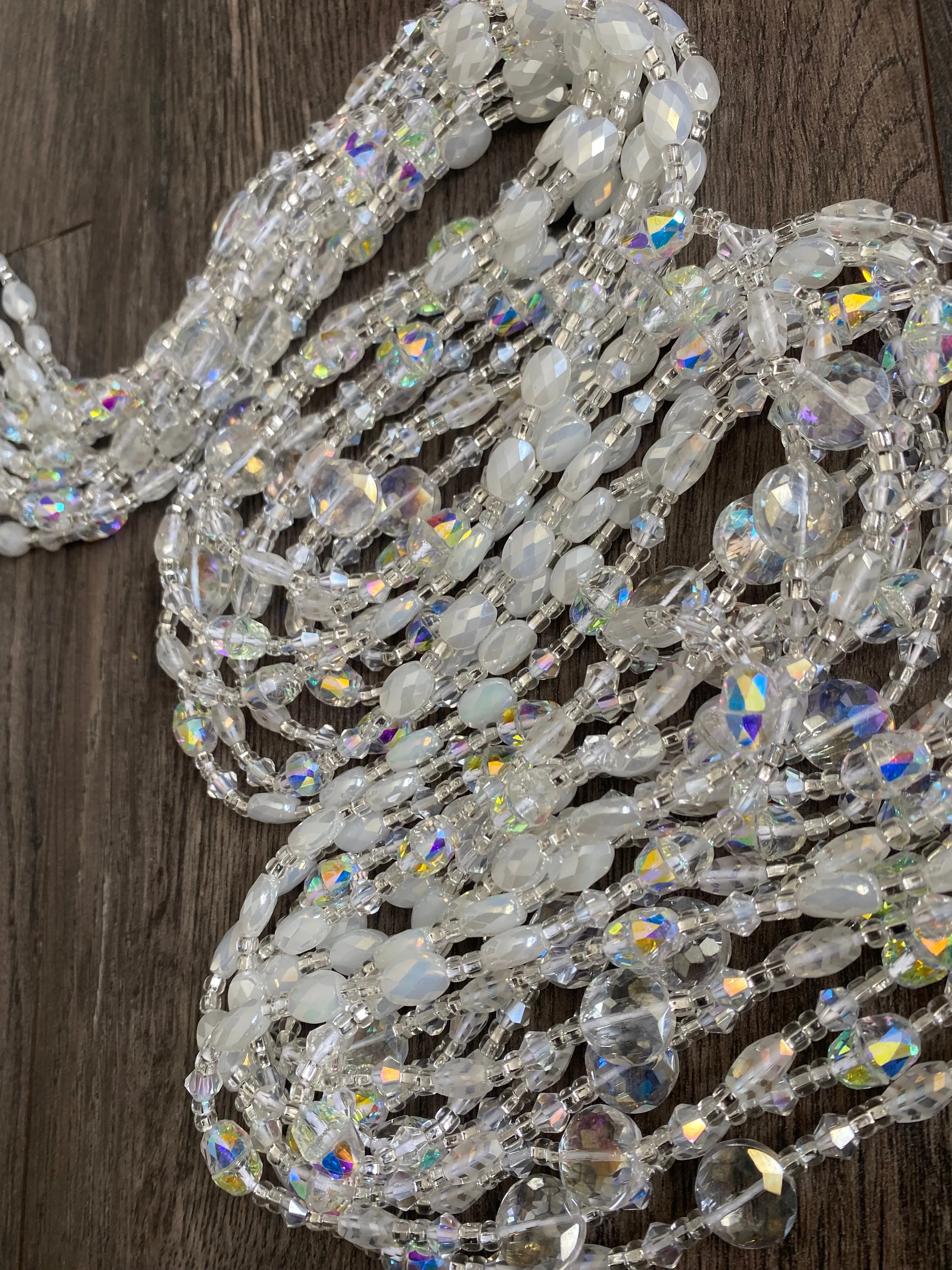 Heavens Dew-  Bridal- Luxury Crystal Waistbeads, waistbeads for brides, WaistBeads for new Beginnings or fresh Start