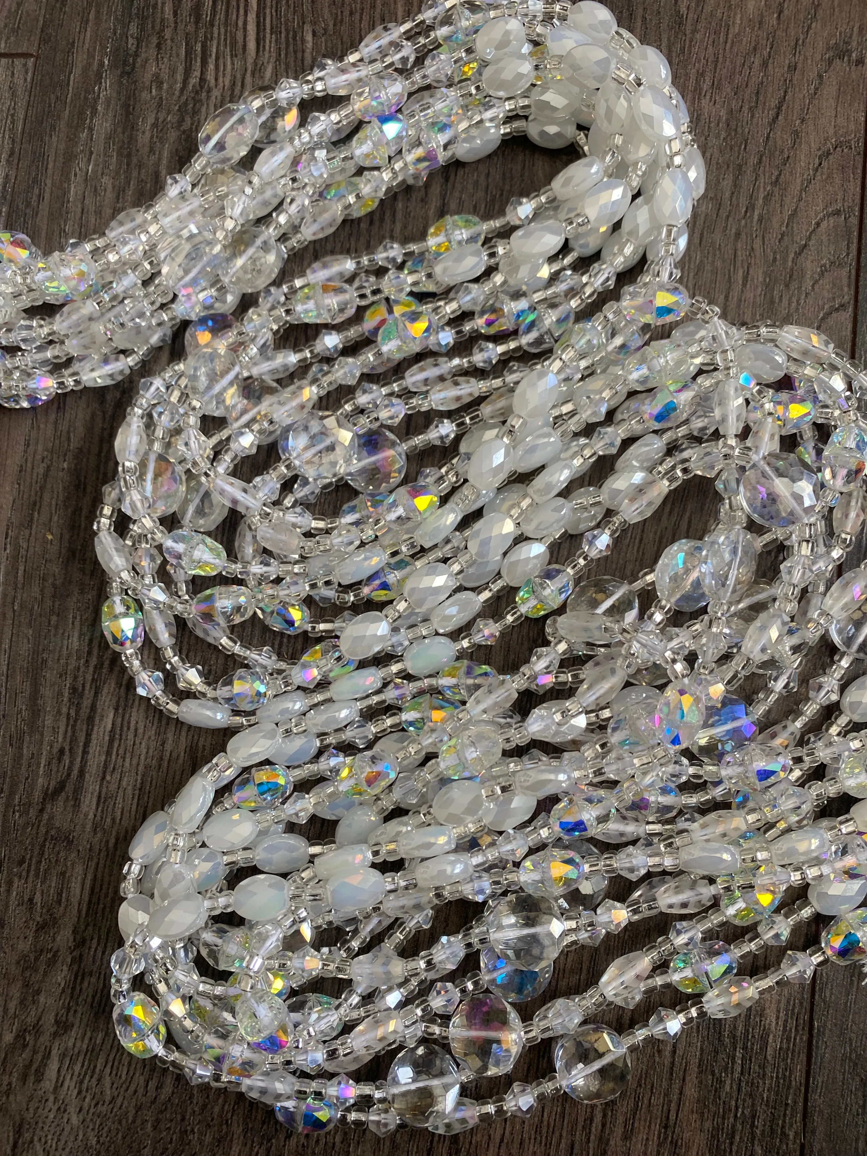 Heavens Dew-  Bridal- Luxury Crystal Waistbeads, waistbeads for brides, WaistBeads for new Beginnings or fresh Start