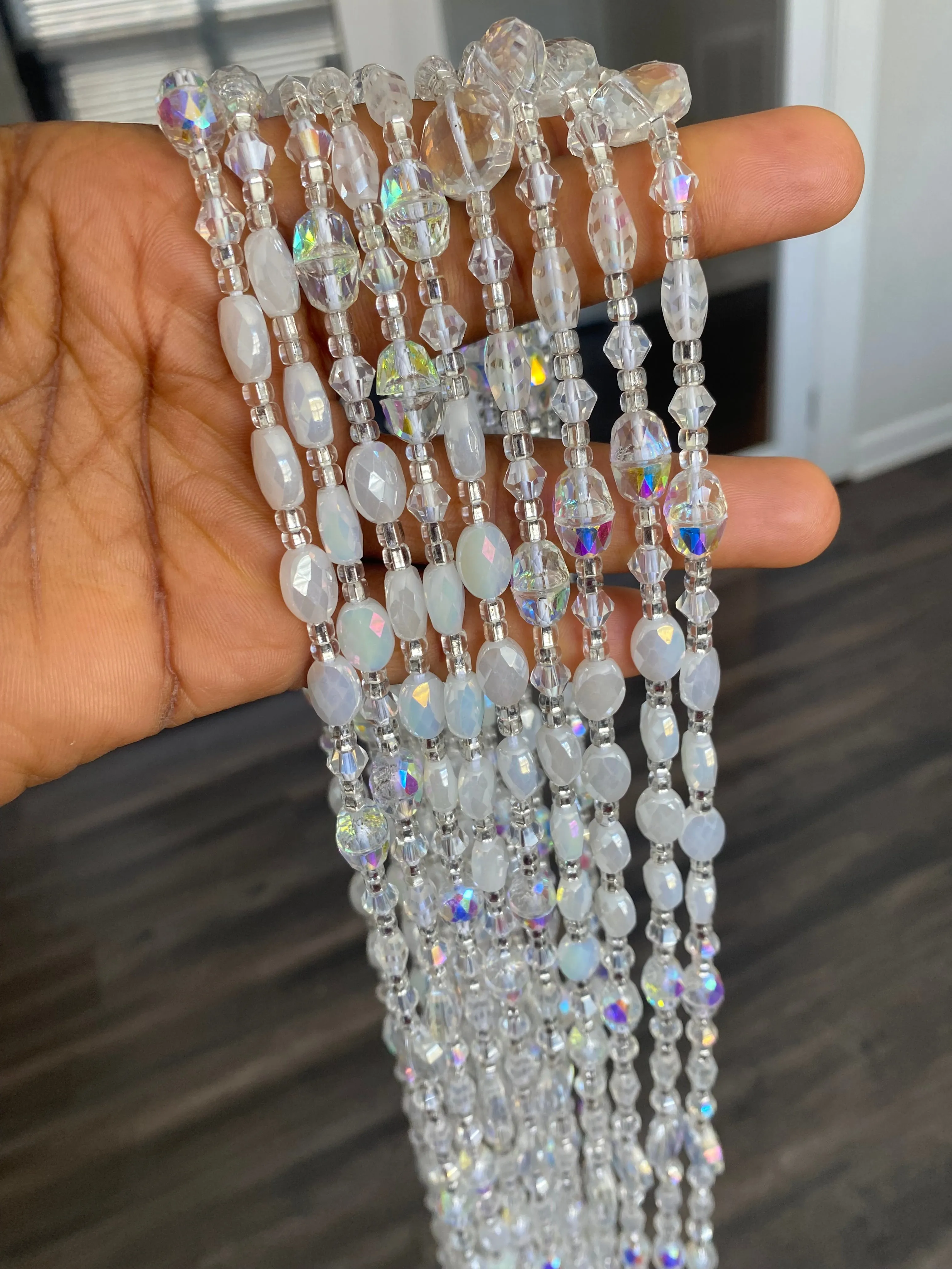 Heavens Dew-  Bridal- Luxury Crystal Waistbeads, waistbeads for brides, WaistBeads for new Beginnings or fresh Start