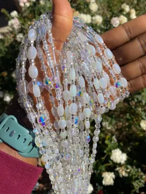 Heavens Dew-  Bridal- Luxury Crystal Waistbeads, waistbeads for brides, WaistBeads for new Beginnings or fresh Start