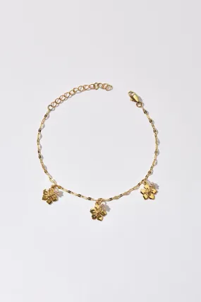 Hibiscus Chain Anklet - Gold