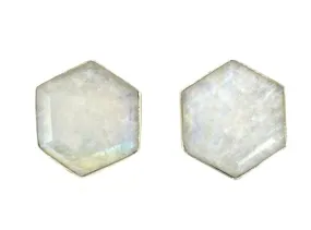 Honeybee Stud Earrings Moonstone