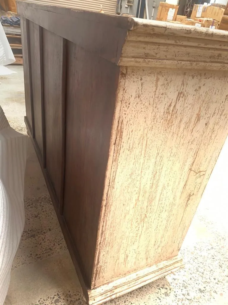 Indian Solid Wood Jali Sideboard 3 door Natural