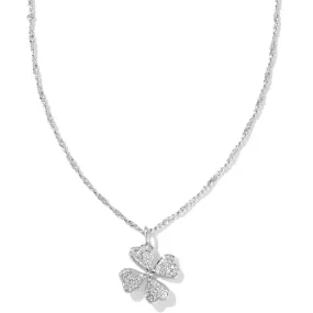 Kendra Scott | Clover Crystal Short Pendant Necklace in Silver