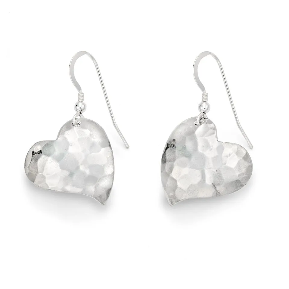 Kerenza Hammered Heart Earrings