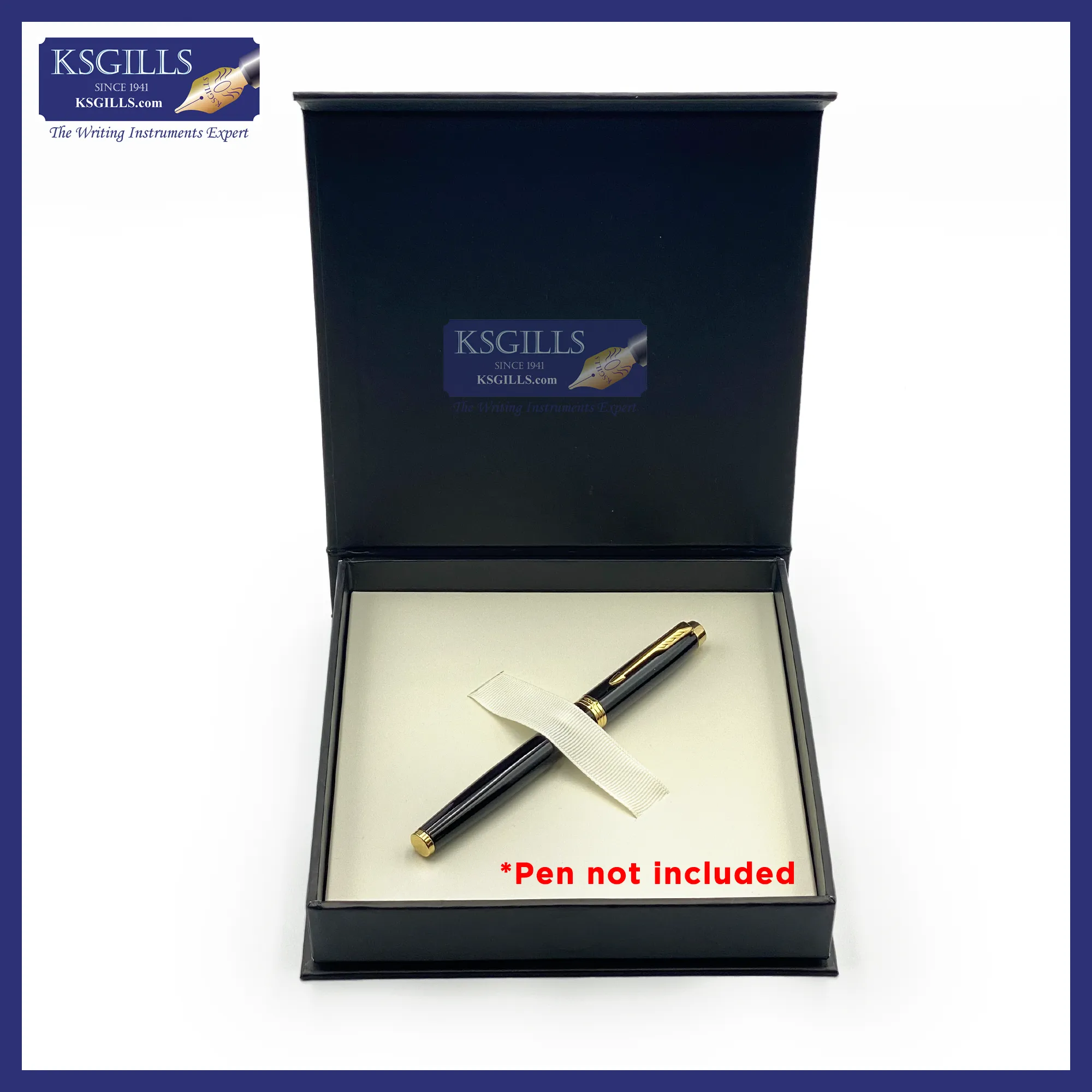 KSG set - Pentel PREMIUM Sterling Fountain Pen SET - Sapphire (Blue) - Medium (M) - (with KSGILLS Premium Gift Box)