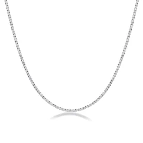 Lab Grown Diamond Tennis Necklace (6.00ct.) 2.50mm 4-Prongs Setting in 14K Gold