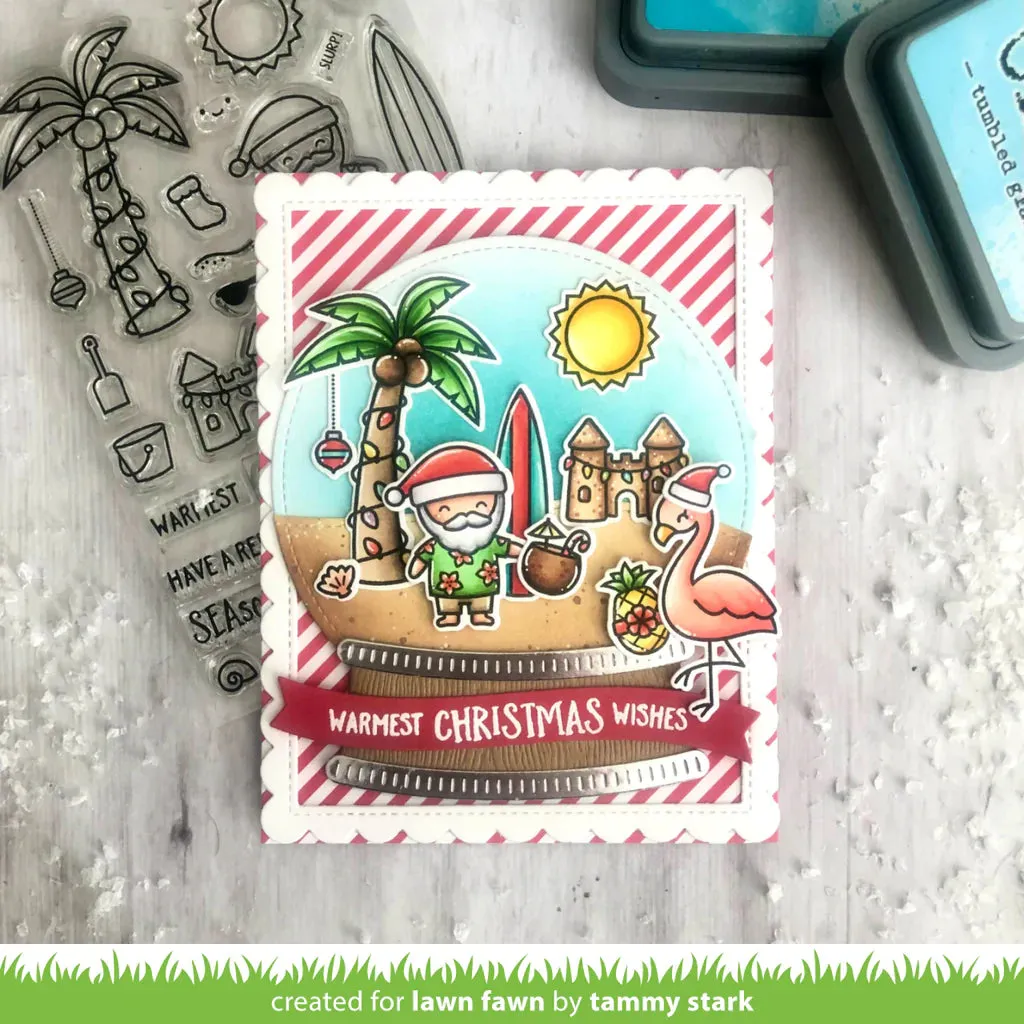 Lawn Fawn - beachy christmas - clear stamp set