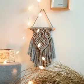 Macrame Bohemian Wall Hanging | Boho Chic Style Woven Tassel Tapestry Home Decor