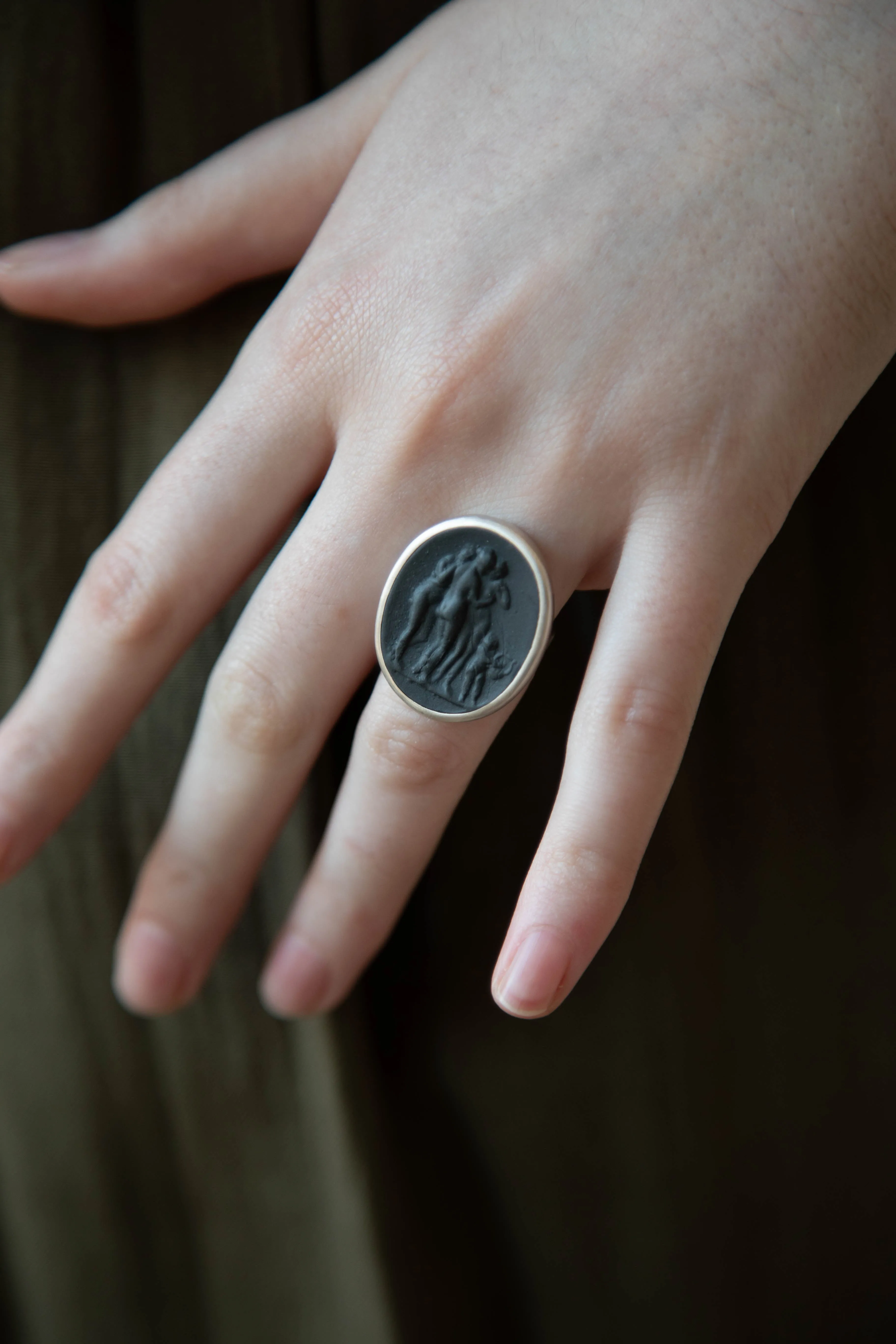 Marcie McGoldrick | Three Graces Ring in Onyx & Silver