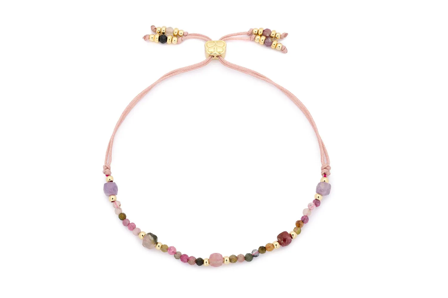Meadow Gold & Tourmaline Beaded Friendship Bracelet