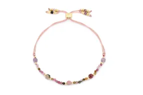 Meadow Gold & Tourmaline Beaded Friendship Bracelet