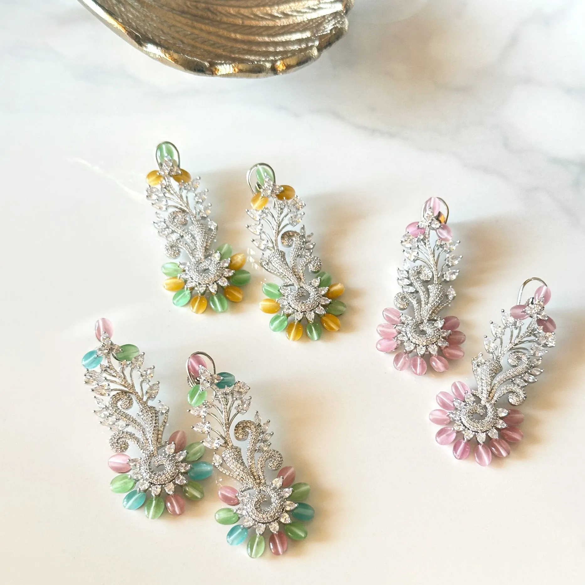 Mia Beaded Floral Earrings