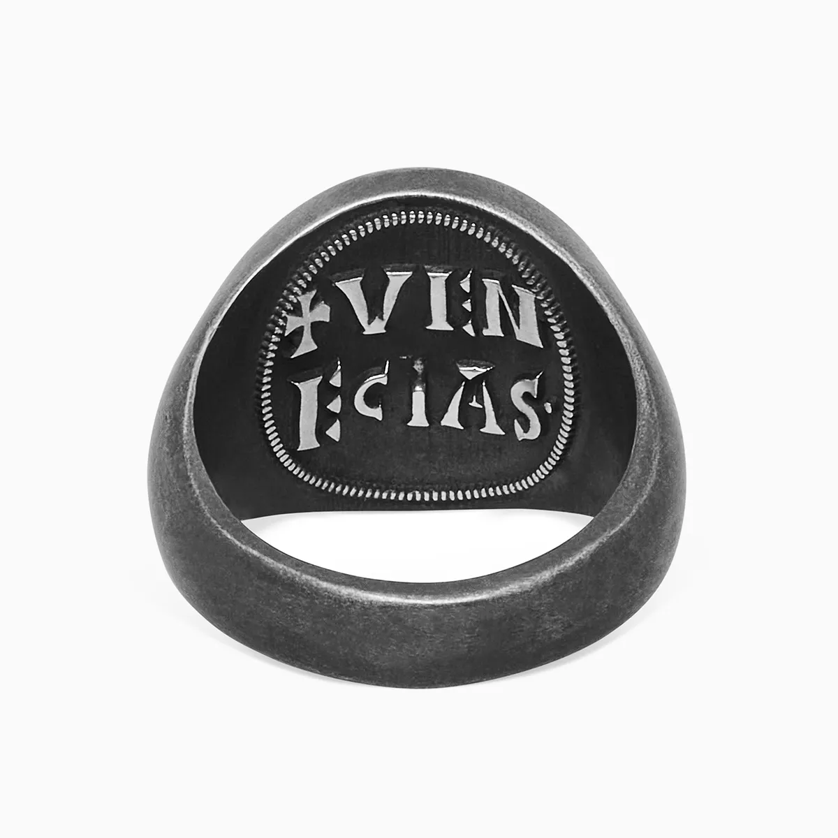 MONETA Oxidized Silver & Red Tiger Eye Signet Ring