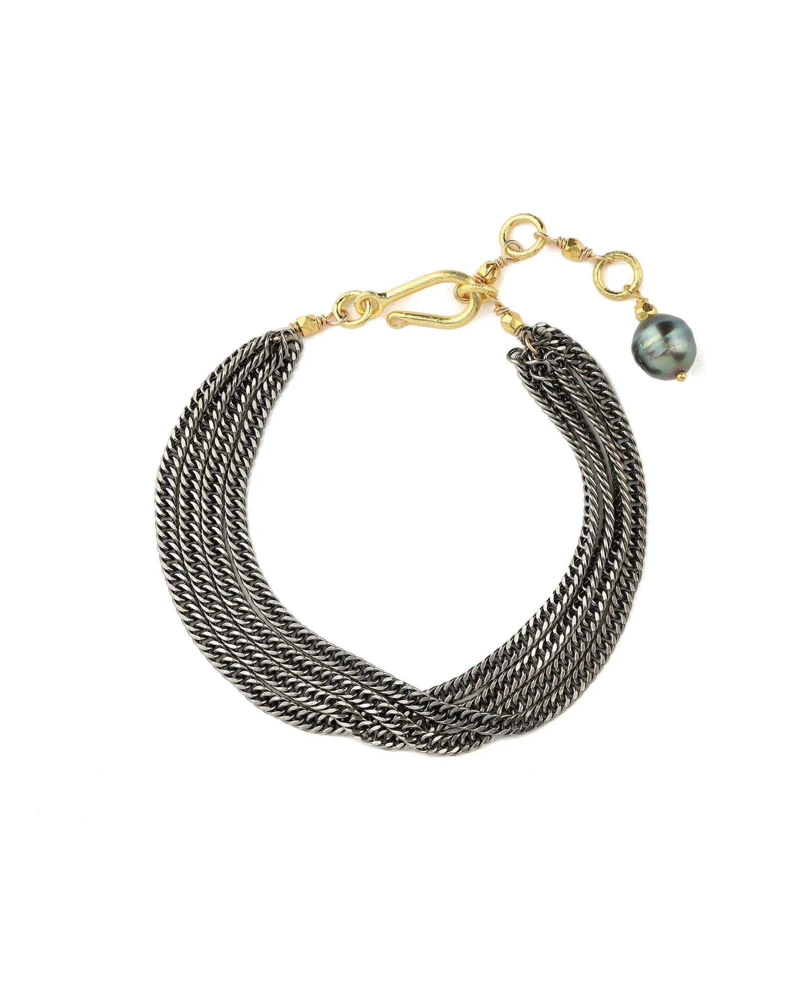 Multi Chain Tahitian Pearl Bracelet