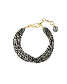 Multi Chain Tahitian Pearl Bracelet