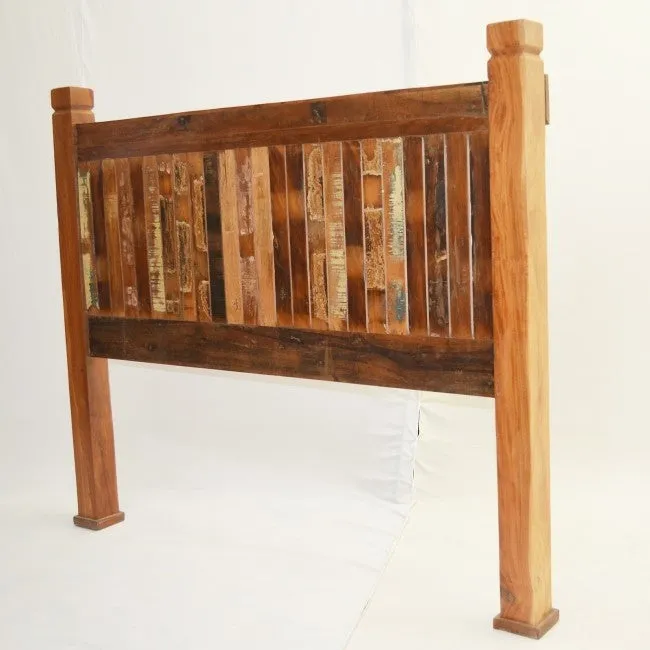 NIRVANA Reclaimed boat Timber DOUBLE Bedhead headboard 137x187x130 cm