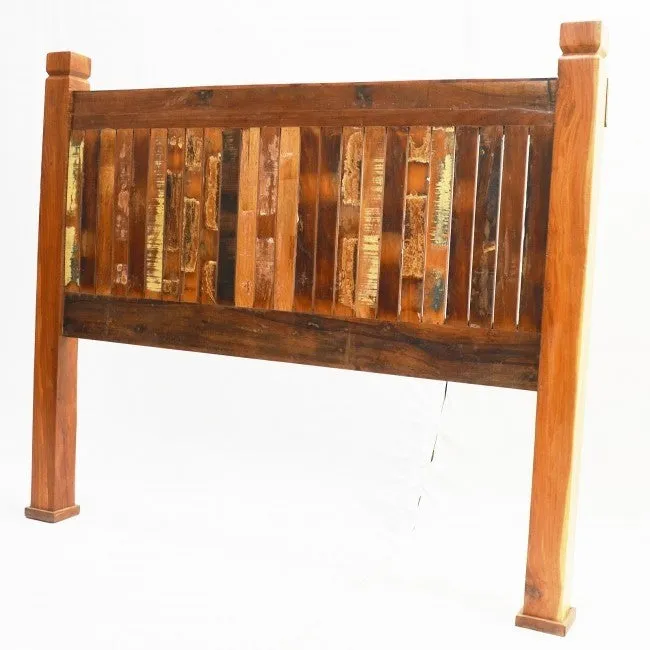 NIRVANA Reclaimed boat Timber DOUBLE Bedhead headboard 137x187x130 cm