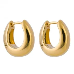Organic Gold Plated Hoop Earrings E6241
