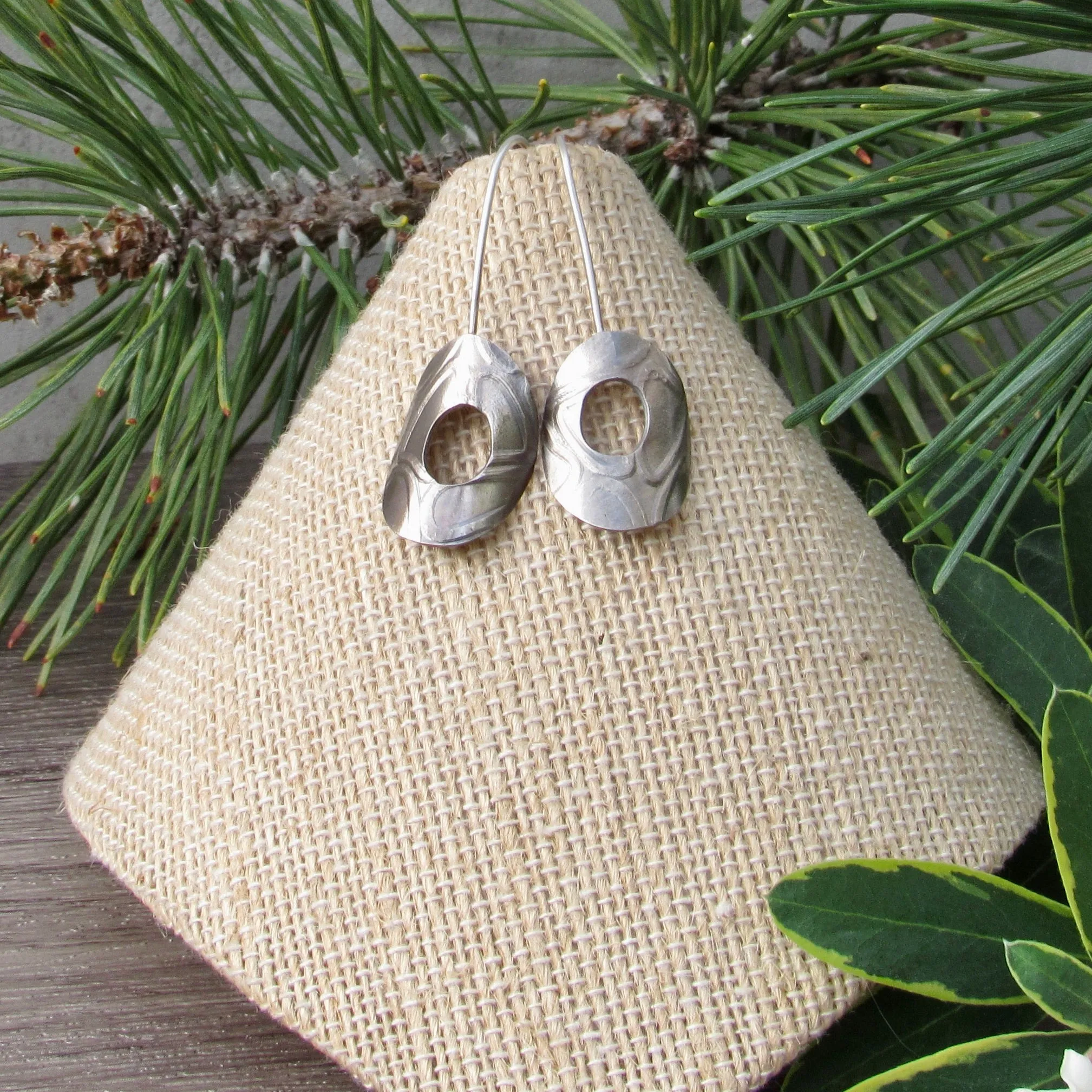 Oval Window Drop Earrings