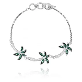 Palm Trees Bracelet with Abalone Shell