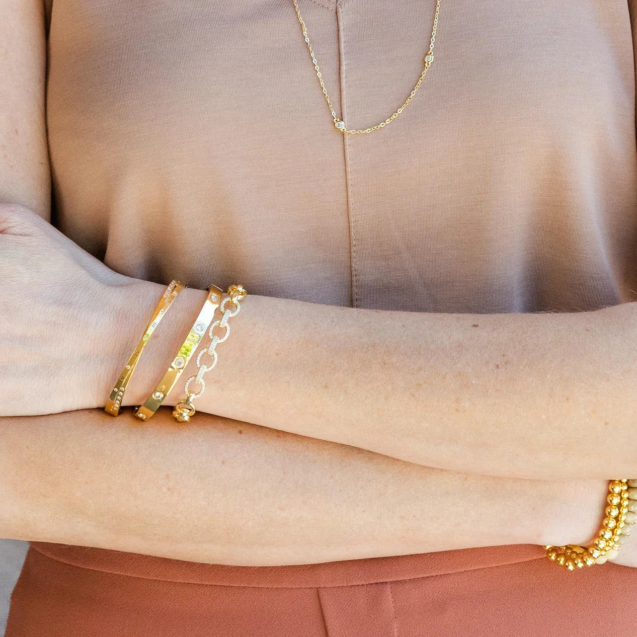 Pave' Link Cuff
