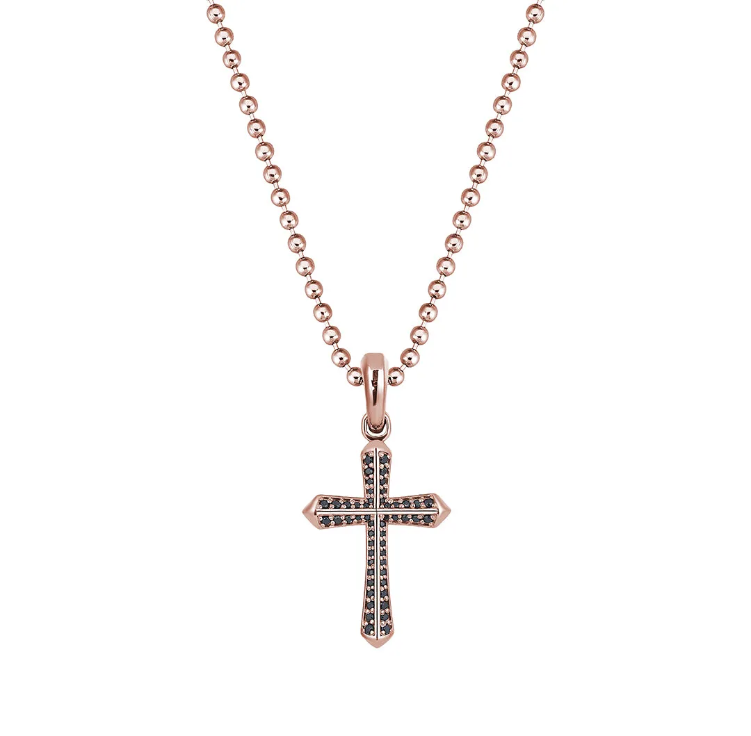 Paved Cross Pendant in Gold