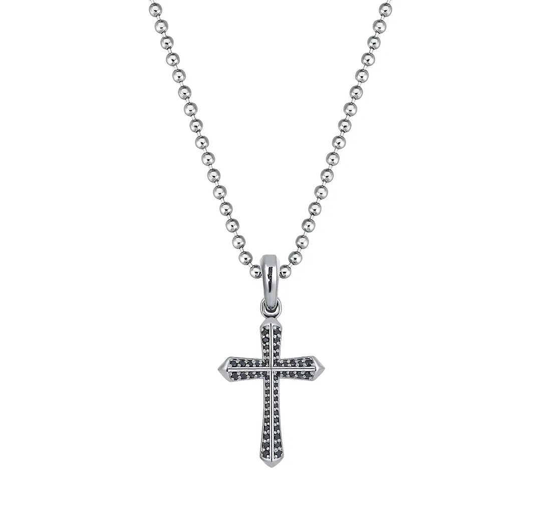Paved Cross Pendant in Gold