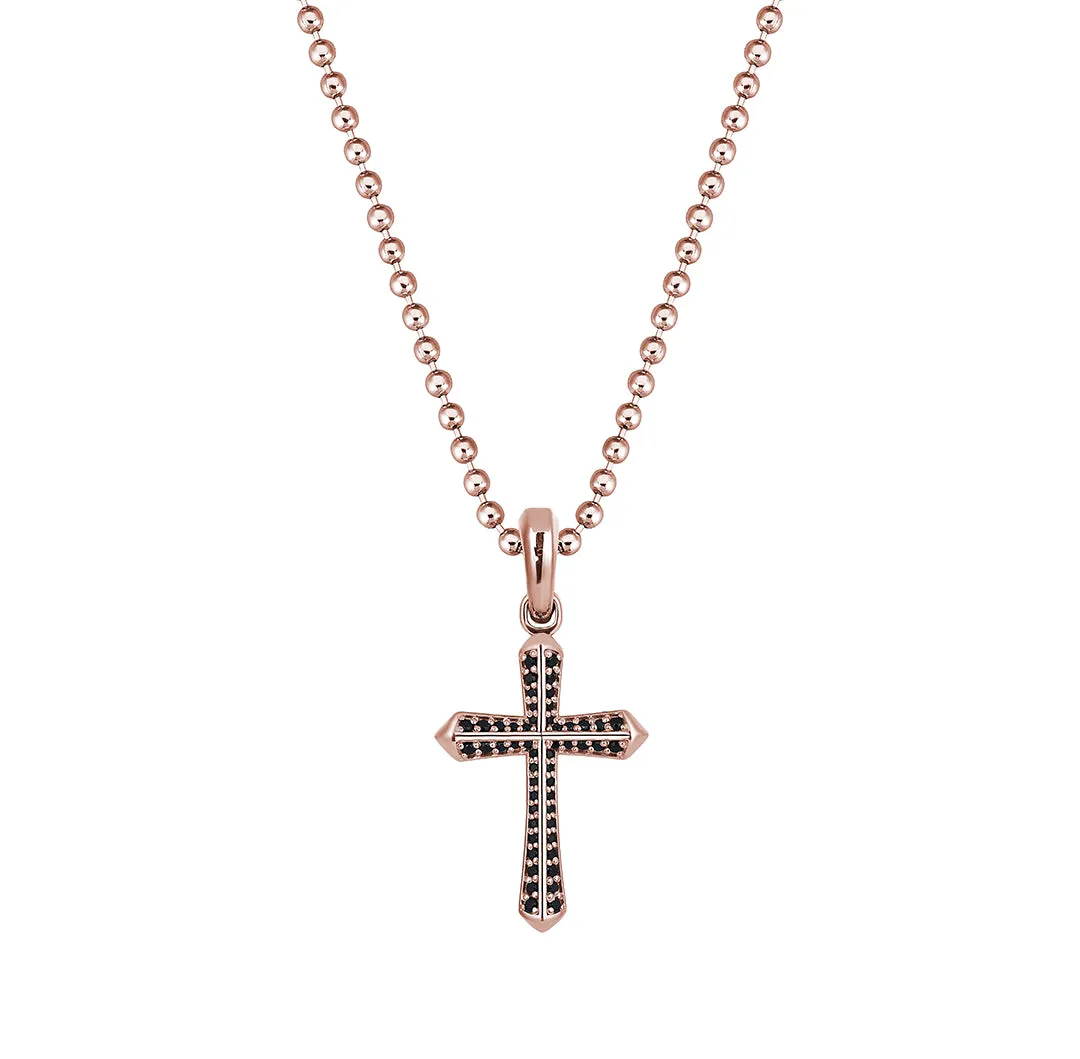 Paved Cross Pendant in Gold