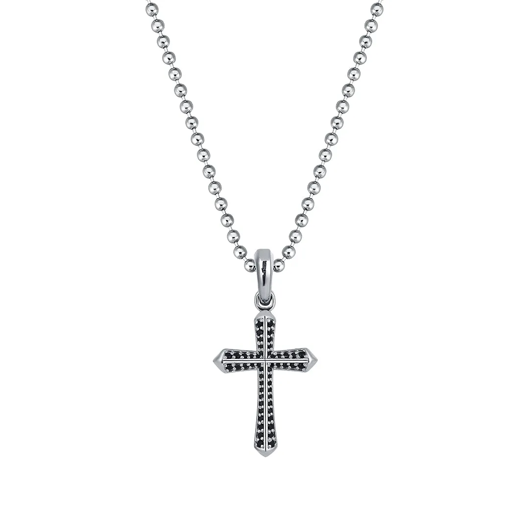 Paved Cross Pendant in Gold