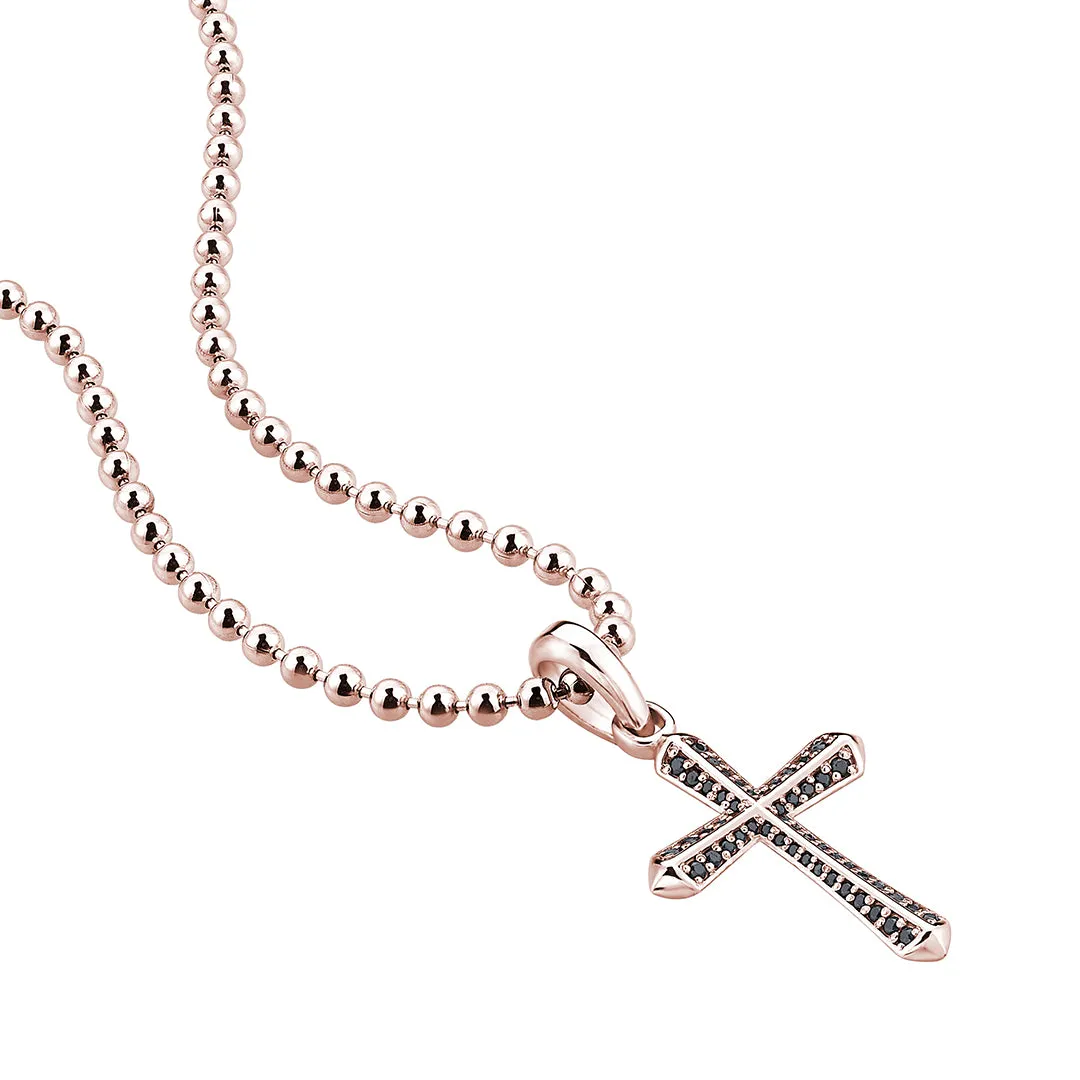 Paved Cross Pendant in Gold