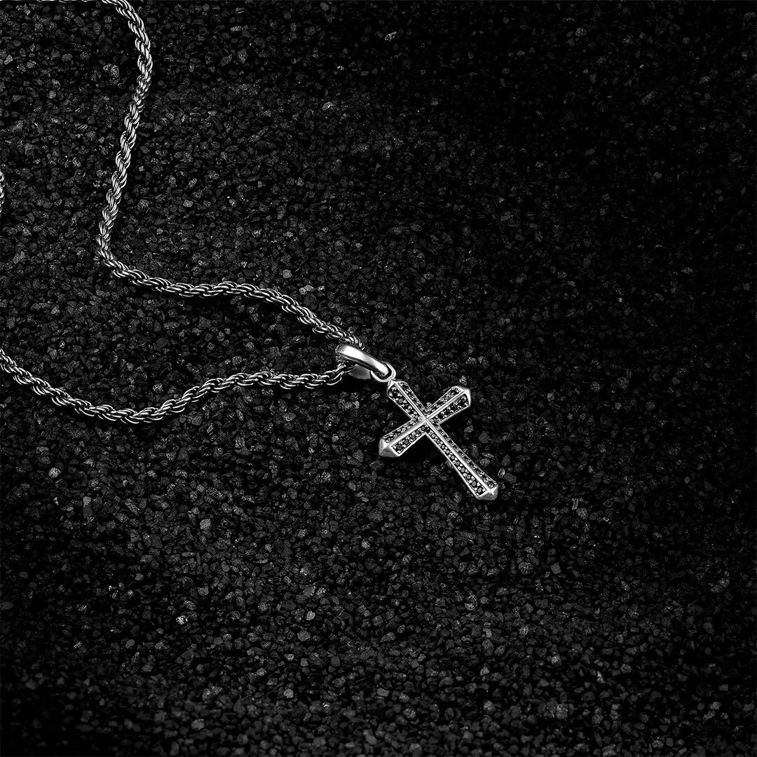 Paved Cross Pendant in Gold