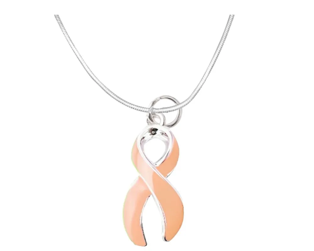 Peach Ribbon Necklaces