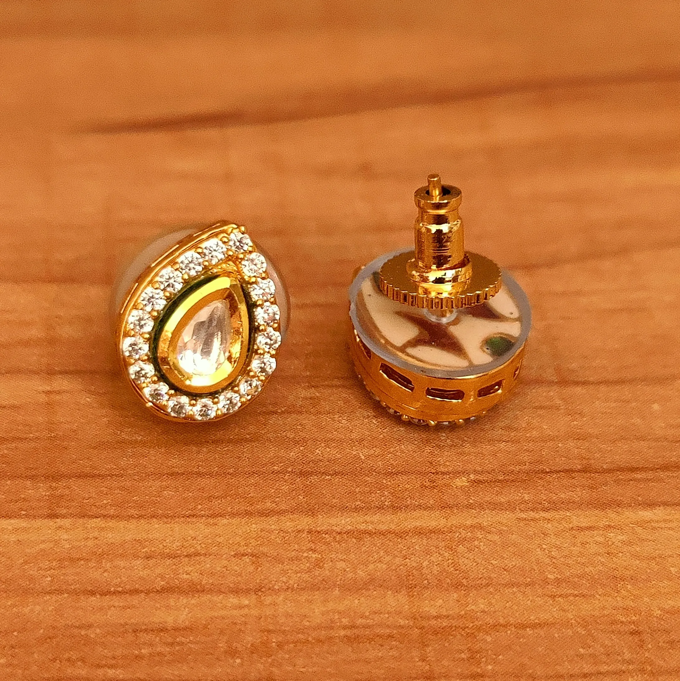 PEAR SHAPED KUNDAN & CZ STUDS