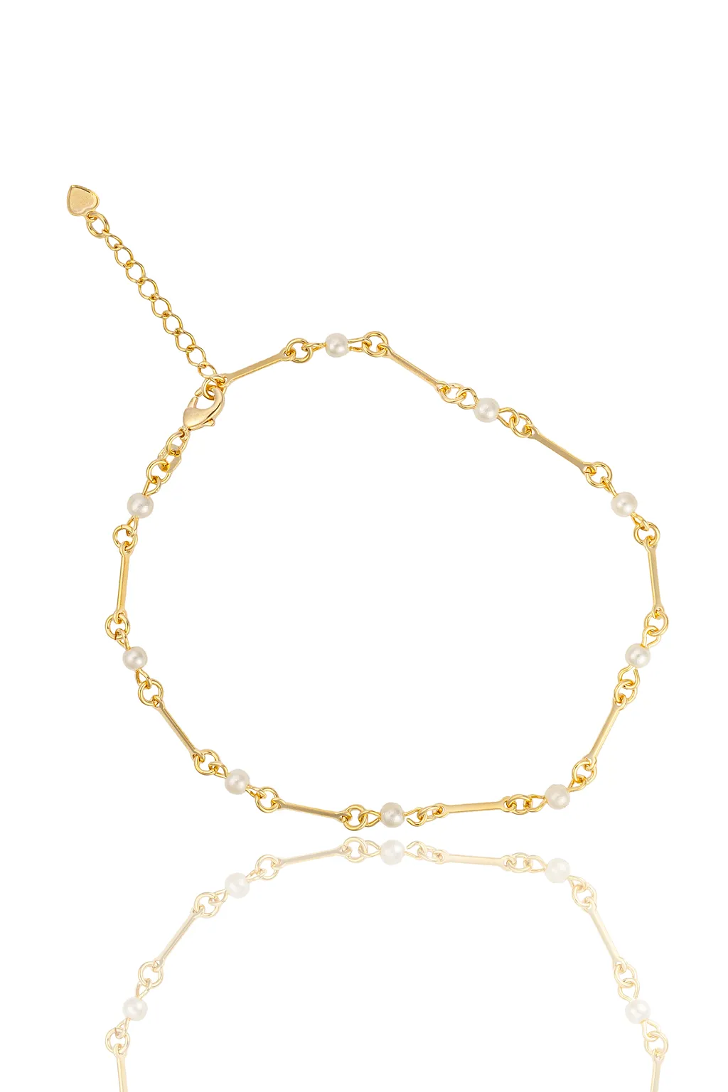 Pearl Bar Chain Anklet (F251A/I127/E223)