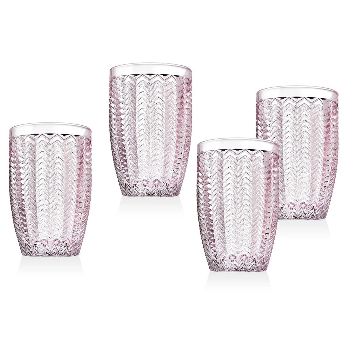 Pink Highballs, Set of Four