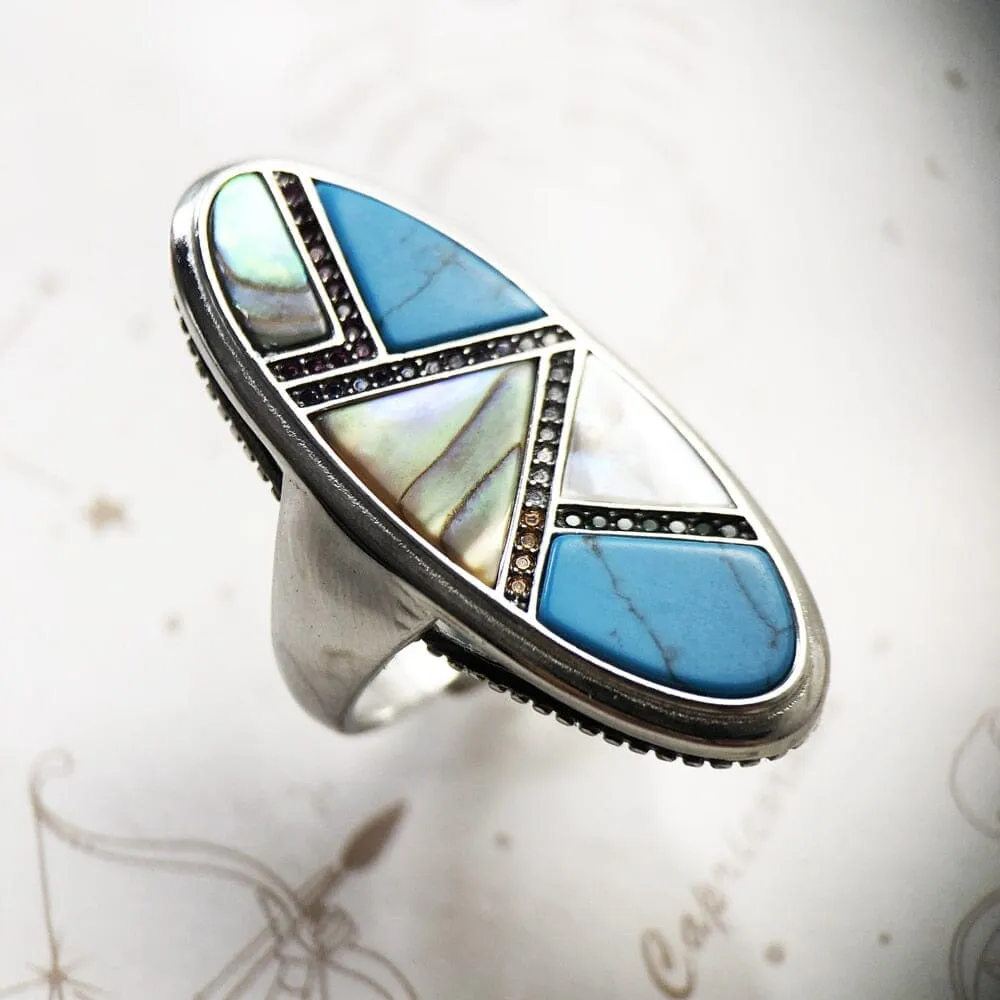 Powerful Mystical Turquoise Gift Ring - 925 Sterling Silver