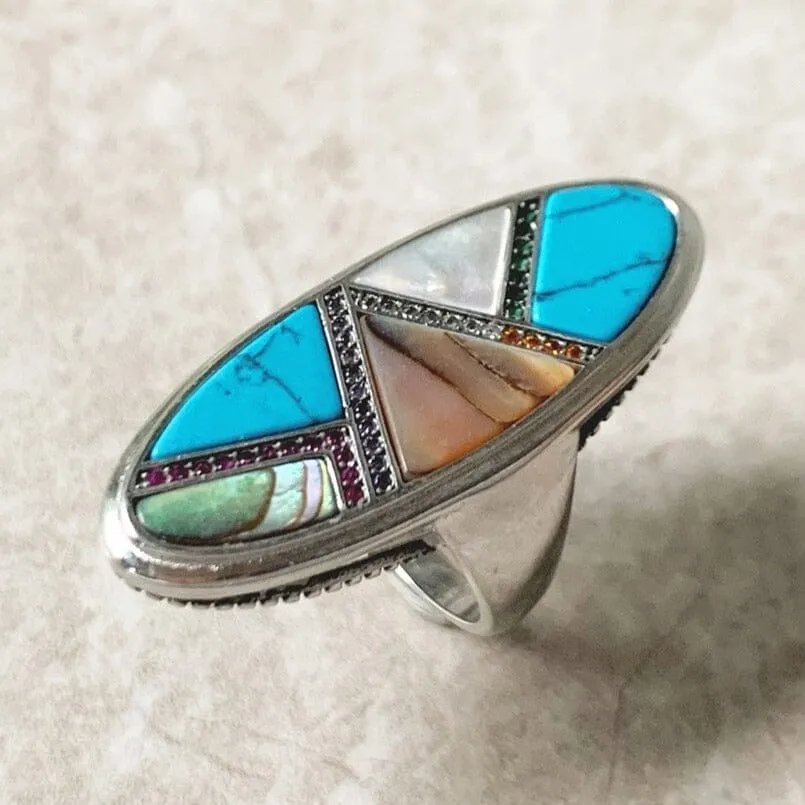Powerful Mystical Turquoise Gift Ring - 925 Sterling Silver
