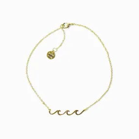 PURA VIDA DELICATE WAVE ANKLET GOLD
