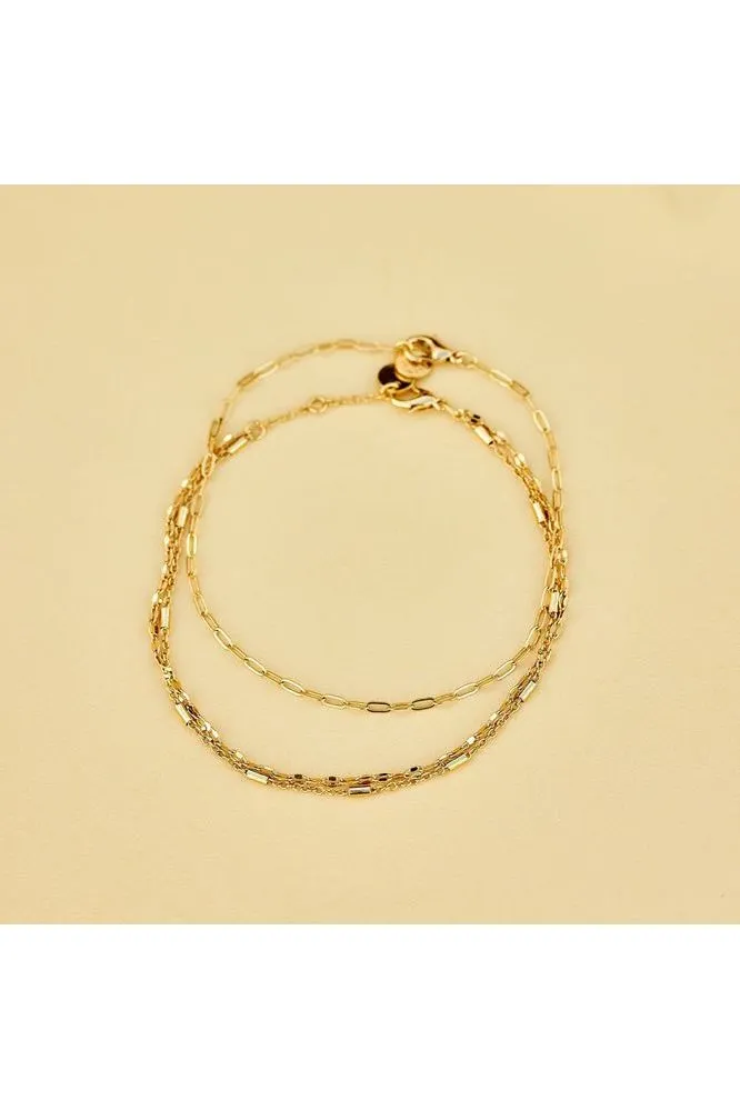Pura Vida Ouro Chain Anklet Gold