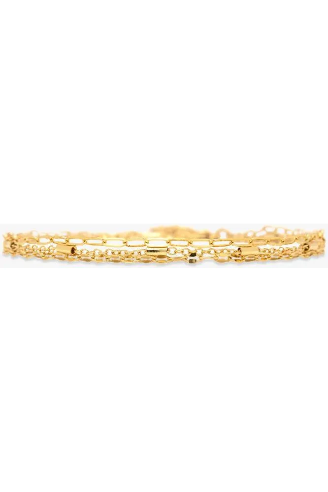 Pura Vida Ouro Chain Anklet Gold