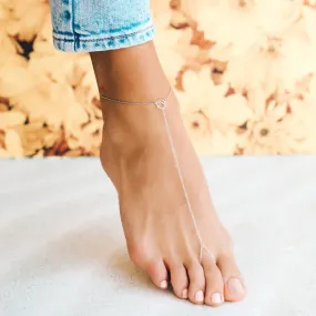 PURA VIDA WAVE T ANKLET SILVER