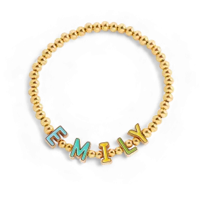 Rainbow Candy Letter Bracelet
