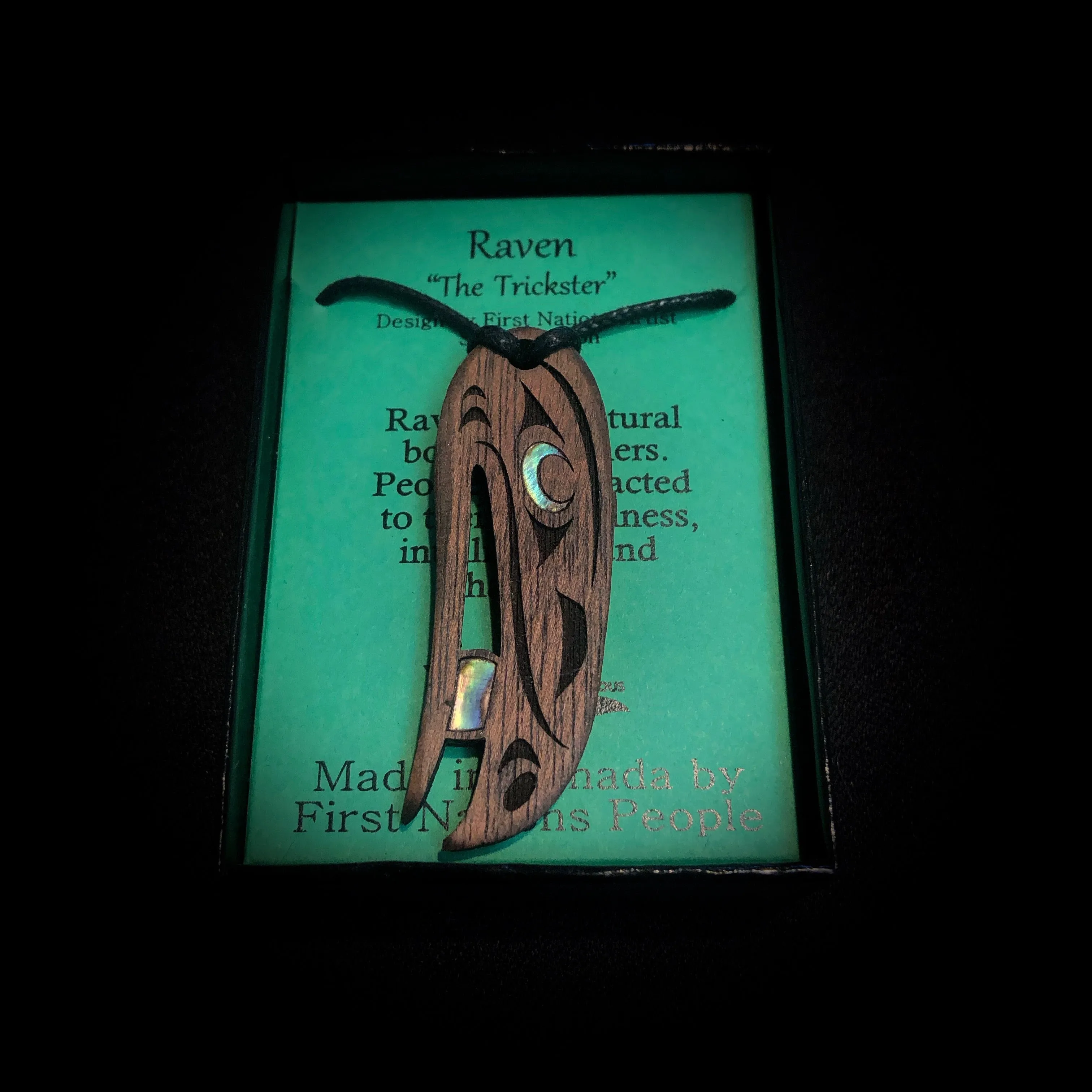 Raven - Wooden Pendant